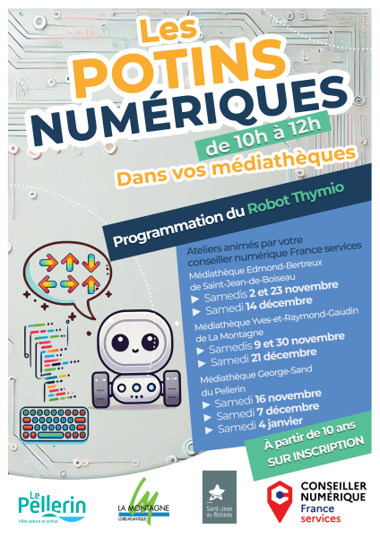 Couverture de Potins numériques : Programmation du robot Thymio