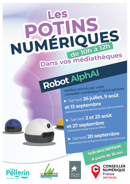 Couverture de Potins numériques : Robot AlphAI